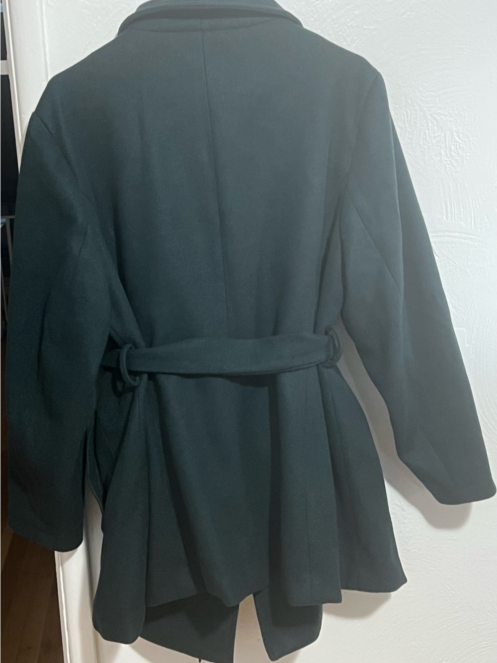 NWT BloomChic Dark Green Belted Trench Coat Size  12 - Picture 3 of 7